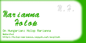 marianna holop business card